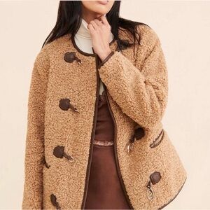Avec Les Filles Camel Teddy Jacket